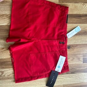 Lord & Taylor “TINSEL” red shorts, size 27.